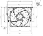 Fits BMW 1 Series 2 3 4 1.5 1.8 2.0 3.0 D PV Engine Cooling Fan 17427640513