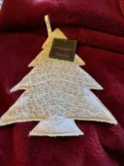 BRAND NWT CHRISTIAN SIRIANO NEW YORK LUXURY SHAPE BEADED CHRISTMAS TREE STOCKING