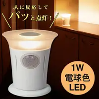 在飛比找Viva TV優惠-日本朝日電器-和風造型人體/明暗感應LED燈(暖白光/電池式