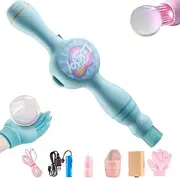 Colorful Smoke Bubble Machine, Smoke Bubble Machine, Elastic Bubbles Fog Wand, for Party, Fun Indoor Outdoor Accessories, Lightweight Design (Blue)