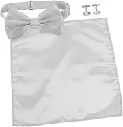 [WATIIFUFU] Tuxedo Studs for Men Bow Tie Handkerchief Set Cufflinks Wedding Groom Men's Suit Accessories