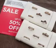 PANDORA JEWELRY - Silver & Rose Gold Rings - 50% OFF - SIZE 7 (54) - (Set of 10)