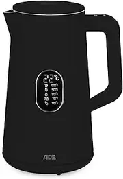[ADE] Energy-Saving Kettle with Temperature Setting 40-100 °C | 1.5 L | Stainless Steel | BPA-Free | Matte Black