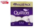 48x Quilton Toilet Paper Tissue Rolls 3-Ply 180 Sheets - Free postage Best Price