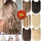 Balayage Remy 100% Real Human Hair Extensions Invisible Hidden Wire In Weft USA