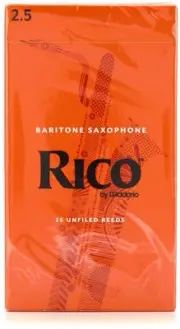 D'Addario Rico Baritone Saxophone Reeds - 2.5 (25-pack)