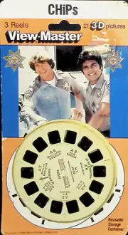 CHIPS NBC TV Show 3d View-Master 3 Reel Packet SEALED Erik Estrada Larry Wilcox