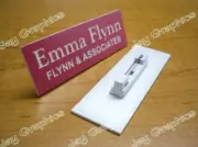 Custom Engraved 1x3 Pink Name Tag | Badge & Pin | Employee Identification Plate