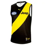 Richmond Tigers 2021 AFL Puma Mens Home Guernsey | Black by Sporting House