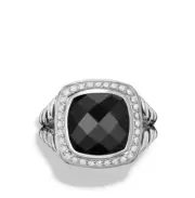 David Yurman "Albion" Black Onyx Ring w/ Diamonds