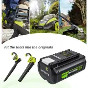 2Pcs 8.0Ah 40V Battery for Ryobi OP4015 OP4050 BPL3626 BPL3640 BPL3650 BPL3660D