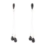 Palios Black Onyx Cascade Post Earrings