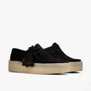 Clarks ORIGINALS Wallabee Cup Ladies Black Suede Shoes Size UK 6 1/2 D/EU 40