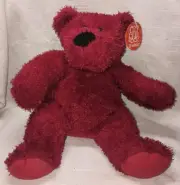 Fiesta 14" Red Bear Plush Red Teddy With Tag 2002