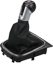 Manual 5 Speed Gear Shift Knob Gaiter Boot Cover Kit Gear Stick Knob Cover Replacement for VW Golf 5 MK5 R32 for GTI 2004-2009 VW Golf 6 MK6 R20 for GTI 2010-2013 Black