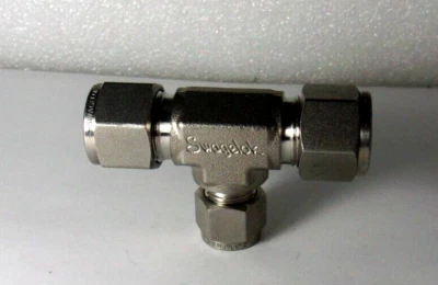 Swagelok 316Stainless Steel Reducing Tee, 1/2" x 3/8" x 1/2", New