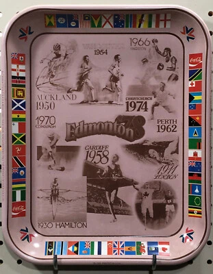 VINTAGE -1978 XI COMMONWEALTH GAMES COCA~COLA TRAY - EDMONTON CANADA
