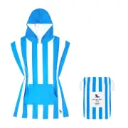 Dock & Bay: Quick Dry Hooded Towel Poncho Mini Cabana Collection - Bondi Blue