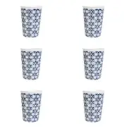 6x LVD Ceramic Tall Drink Cup/Tumbler Senoma Home/Kitchen Drinkware 13cm Assort