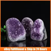 500-600g Natural Amethyst Geode Quartz Crystal Cave Stone Cluster Healing Decor