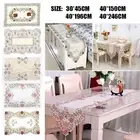 Runner New Table Hollow Poinsettia & Embroidered Floral Soft Gauze Lace Cloth