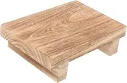 Cabilock Wood Step Stool Lightweight Wooden Stool for Home Office and Bedroom Foot Support for Adults Convenient and Portable Design for Comfort and Posture Relief