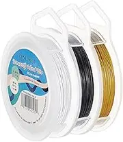 3 Rolls 25 Gauge/0.45mm Mixed Color Stainless Steel Wire 492Feet/150m Tiger Tail Beading Wire for Crafts Beading Jewelry Making Supplies
