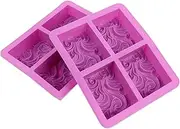 KAILIKETIY 2Pcs Silicone Wave Soap Molds for DIY Scented Candles Cake Dessert Cavity Design for Easy Homemade Soap Making for Aromatherapy