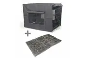 YES4PETS 42' Portable Foldable Dog Cat Rabbit Collapsible Crate Pet Cage with Cover Mat