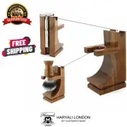 Wooden Vintage Stand for Safety Razor Straight razor and Shaving Brush Men's