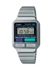 Casio Vintage Silver Men's Digital Watch A120WE-1A Resin 4549526353925