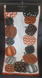 Cynthia Rowley Halloween Runner Pumpkins Chevron Polka Dot Harlequin Patterns