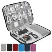 Travel Case Carry Pouch Electronic Accessories Organizer Portable Black