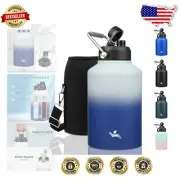 Portable 128 oz Stainless Steel Water Bottle with Leakproof Design - Sky Color