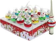Kurt Adler GG1401 Miniature Ornaments and Treetop, Set of 16