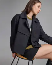 Griffin Crop Trench Jacket