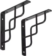 2 Pcs 6 Inch L Shape Decorative Shelf Brackets - Wall Mounted Shelf Supports
