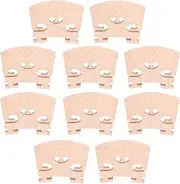 TUOREN 10 Pack 3/4 Maple Primary Color Bridge for Violin Parts Music Instrument Replacement