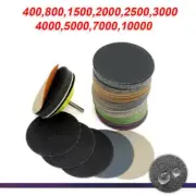 50pcs/set 3" Sanding Wet & Dry Sandpaper 400-10000 Grit Abrasive Polishing Pad