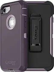OtterBox iPhone SE 3rd/2nd Gen, iPhone 8 & iPhone 7 (not compatible with Plus sized models) Defender Series Case- PURPLE NEBULA, rugged & durable, with port protection, includes holster clip kickstand