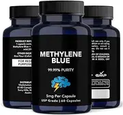 99.99% Pure Methylene Blue 5mg Capsules - Cognitive Function & Mitochondrial Energy Support, Antioxidant-Rich Brain Health Supplement, Lab-Verified Purity, 60 Vegan Caps