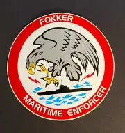 Fokker Maritime Enforcer Round Sticker (4.5")