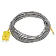 K Type Thermocouple Mini Connector Metal Shielded Wire 16ft -50 to 400°C