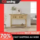 Console Table Rustic Pinewood 2 Drawers 1 Shelf Brown 93x34.5x73 cm 3748