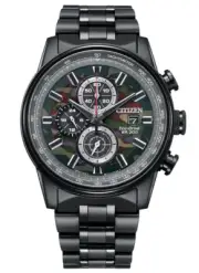 Citizen Nighthawk Green Camo Dial Stainless Steel Bracelet Watch CA0805-53X