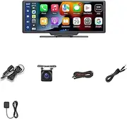 Dash Cam 4K 2160P Car Video Recording Carplay&Android Auto 5G AUX Dashboard Dual Lens DVRs(10M Rear Cam -G-PS,128G)