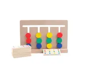 Wooden Four-color Game Toys Logical Thinking Focus Training Building Block Toys
