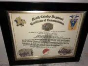 9TH U.S. CAVALRY REGIMENT / COMMEMORATIVE - CERTIFICATE OF COMMENDATION