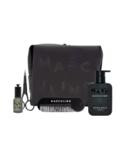 New Masculino Beard Care Arsenal With Wash 170Ml, Balm 65Ml, Oil 30Ml, Scissors