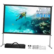 Projector Screen and Stand Outdoor Movie Screen 110 inch Front Projection